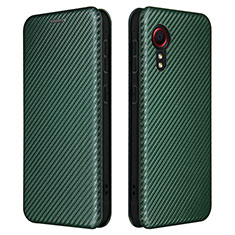 Coque Portefeuille Livre Cuir Etui Clapet L02Z pour Samsung Galaxy XCover 5 SM-G525F Vert