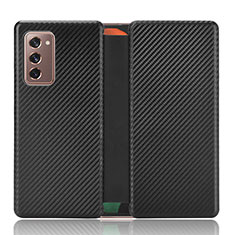 Coque Portefeuille Livre Cuir Etui Clapet L02Z pour Samsung Galaxy Z Fold2 5G Noir