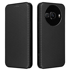 Coque Portefeuille Livre Cuir Etui Clapet L02Z pour Sharp Aquos R8s Pro Noir