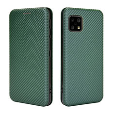 Coque Portefeuille Livre Cuir Etui Clapet L02Z pour Sharp Aquos Sense4 Lite Vert