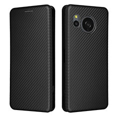 Coque Portefeuille Livre Cuir Etui Clapet L02Z pour Sharp Aquos Sense8 Noir