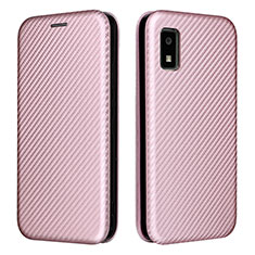 Coque Portefeuille Livre Cuir Etui Clapet L02Z pour Sharp Aquos wish Or Rose