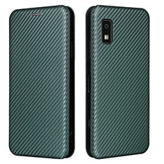 Coque Portefeuille Livre Cuir Etui Clapet L02Z pour Sharp Aquos wish3 Vert