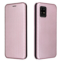 Coque Portefeuille Livre Cuir Etui Clapet L02Z pour Sharp Aquos Zero6 Or Rose