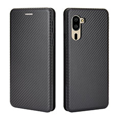 Coque Portefeuille Livre Cuir Etui Clapet L02Z pour Sharp Simple Sumaho 5 Noir