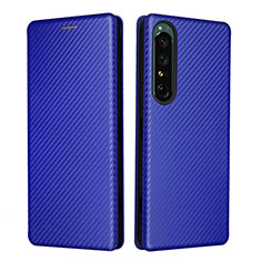 Coque Portefeuille Livre Cuir Etui Clapet L02Z pour Sony Xperia 1 IV Bleu