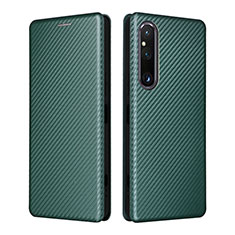 Coque Portefeuille Livre Cuir Etui Clapet L02Z pour Sony Xperia 1 V Vert