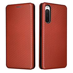 Coque Portefeuille Livre Cuir Etui Clapet L02Z pour Sony Xperia 10 IV SO-52C Marron