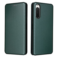 Coque Portefeuille Livre Cuir Etui Clapet L02Z pour Sony Xperia 10 IV SO-52C Vert