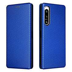 Coque Portefeuille Livre Cuir Etui Clapet L02Z pour Sony Xperia 5 IV Bleu