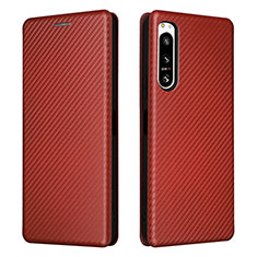 Coque Portefeuille Livre Cuir Etui Clapet L02Z pour Sony Xperia 5 IV Marron