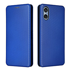 Coque Portefeuille Livre Cuir Etui Clapet L02Z pour Sony Xperia 5 V Bleu