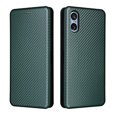 Coque Portefeuille Livre Cuir Etui Clapet L02Z pour Sony Xperia 5 V Vert