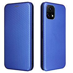 Coque Portefeuille Livre Cuir Etui Clapet L02Z pour Vivo iQOO U3x 5G Bleu