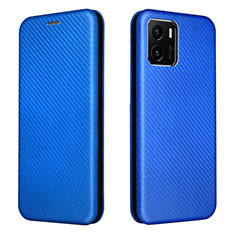 Coque Portefeuille Livre Cuir Etui Clapet L02Z pour Vivo iQOO U5x Bleu