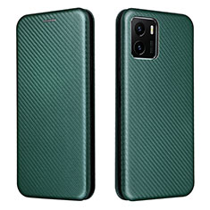 Coque Portefeuille Livre Cuir Etui Clapet L02Z pour Vivo iQOO U5x Vert