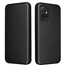 Coque Portefeuille Livre Cuir Etui Clapet L02Z pour Vivo T1 5G India Noir