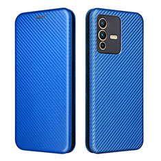 Coque Portefeuille Livre Cuir Etui Clapet L02Z pour Vivo V23 5G Bleu