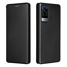 Coque Portefeuille Livre Cuir Etui Clapet L02Z pour Vivo X60 Pro 5G Noir