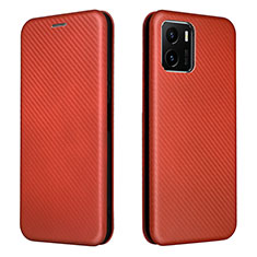 Coque Portefeuille Livre Cuir Etui Clapet L02Z pour Vivo Y10 t1 Marron