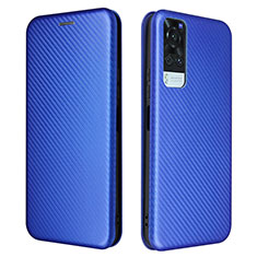 Coque Portefeuille Livre Cuir Etui Clapet L02Z pour Vivo Y31 (2021) Bleu