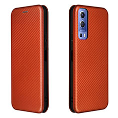 Coque Portefeuille Livre Cuir Etui Clapet L02Z pour Vivo Y52 5G Marron