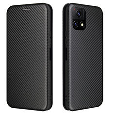 Coque Portefeuille Livre Cuir Etui Clapet L02Z pour Vivo Y52s 5G Noir