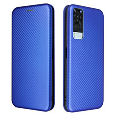 Coque Portefeuille Livre Cuir Etui Clapet L02Z pour Vivo Y53s NFC Bleu