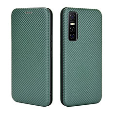 Coque Portefeuille Livre Cuir Etui Clapet L02Z pour Vivo Y73s 5G Vert