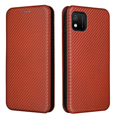 Coque Portefeuille Livre Cuir Etui Clapet L02Z pour Wiko Y52 Marron