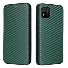 Coque Portefeuille Livre Cuir Etui Clapet L02Z pour Wiko Y52 Vert