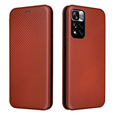 Coque Portefeuille Livre Cuir Etui Clapet L02Z pour Xiaomi Poco M4 Pro 5G Marron