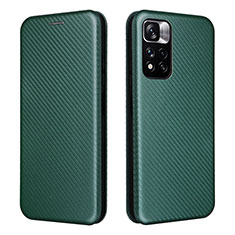 Coque Portefeuille Livre Cuir Etui Clapet L02Z pour Xiaomi Poco M4 Pro 5G Vert