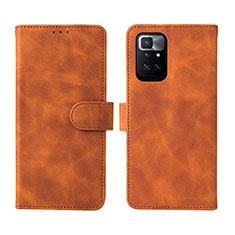 Coque Portefeuille Livre Cuir Etui Clapet L02Z pour Xiaomi Redmi 10 (2022) Marron