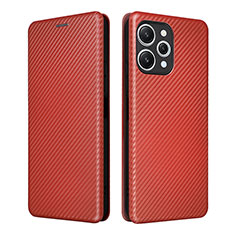 Coque Portefeuille Livre Cuir Etui Clapet L02Z pour Xiaomi Redmi 12 4G Marron