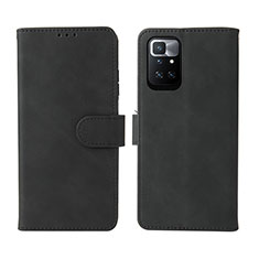 Coque Portefeuille Livre Cuir Etui Clapet L02Z pour Xiaomi Redmi Note 11 4G (2021) Noir