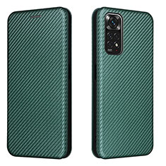 Coque Portefeuille Livre Cuir Etui Clapet L02Z pour Xiaomi Redmi Note 11S 4G Vert