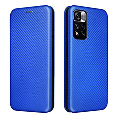 Coque Portefeuille Livre Cuir Etui Clapet L02Z pour Xiaomi Redmi Note 11S 5G Bleu