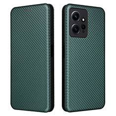 Coque Portefeuille Livre Cuir Etui Clapet L02Z pour Xiaomi Redmi Note 12 4G Vert