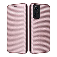 Coque Portefeuille Livre Cuir Etui Clapet L02Z pour Xiaomi Redmi Note 12S Or Rose