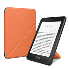 Coque Portefeuille Livre Cuir Etui Clapet L03 pour Amazon Kindle 6 inch Orange