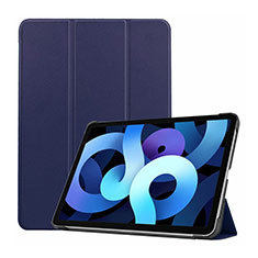Coque Portefeuille Livre Cuir Etui Clapet L03 pour Apple iPad Air 4 10.9 (2020) Bleu Royal