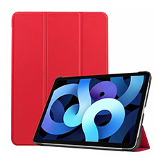 Coque Portefeuille Livre Cuir Etui Clapet L03 pour Apple iPad Air 4 10.9 (2020) Rouge