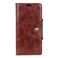 Coque Portefeuille Livre Cuir Etui Clapet L03 pour Doogee X55 Marron