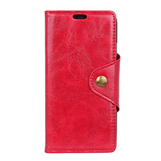 Coque Portefeuille Livre Cuir Etui Clapet L03 pour HTC U12 Life Rouge