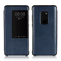 Coque Portefeuille Livre Cuir Etui Clapet L03 pour Huawei Mate 20 Bleu