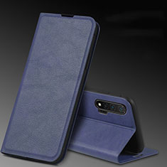 Coque Portefeuille Livre Cuir Etui Clapet L03 pour Huawei Nova 6 5G Bleu