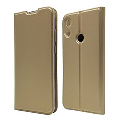 Coque Portefeuille Livre Cuir Etui Clapet L03 pour Huawei Y6 Prime (2019) Or