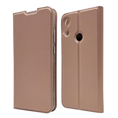 Coque Portefeuille Livre Cuir Etui Clapet L03 pour Huawei Y6 Prime (2019) Or Rose