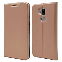 Coque Portefeuille Livre Cuir Etui Clapet L03 pour LG G7 Or Rose